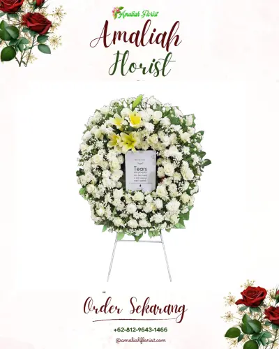 Krans Bunga Duka Cita di Sario Tumpaan